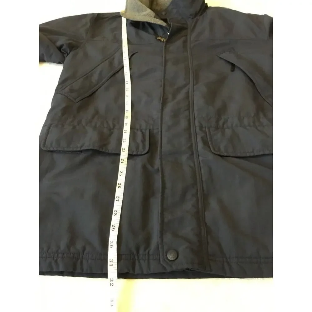 VTG L.L. Bean Coat Men's Blue Winter Hidden Hood Insulated Parka Size M